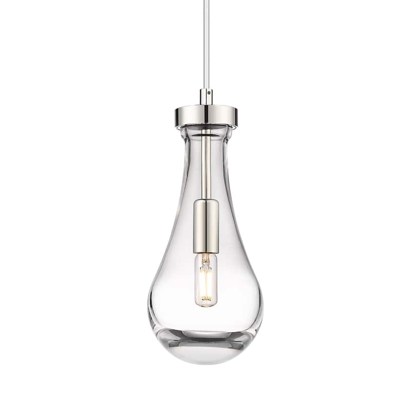Innovations Lighting 451-1P-12-5 Owego Pendant Owego 5" Wide Mini - Polished Nickel / Clear