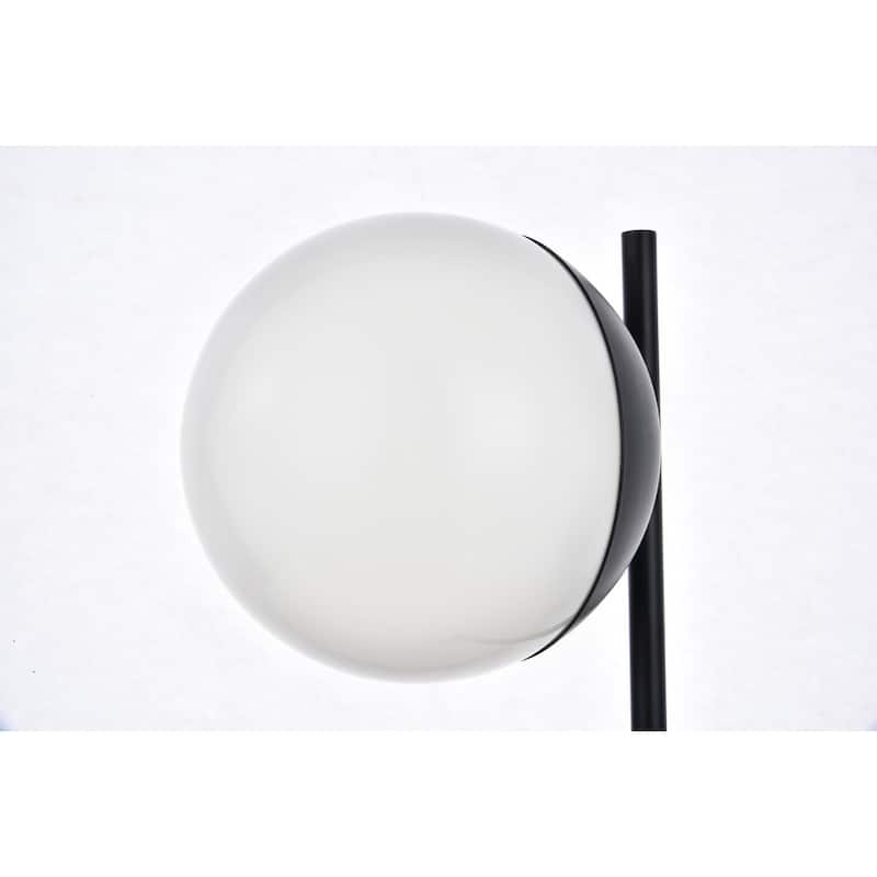 1-Light Table Lamp with Frosted White Glass
