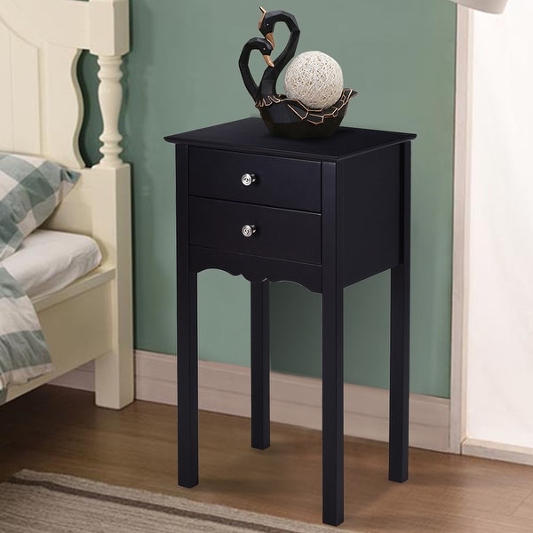 Shop Gymax Side Table End Accent Table Night Stand W/ 2 
