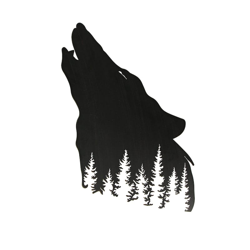 Wolf Laser Cut Metal Wall Art Hanging Forest Room Decor Lodge