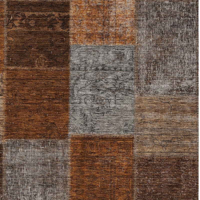 HomeRoots Patchwork Transitional Rectangle Outdoor Rug