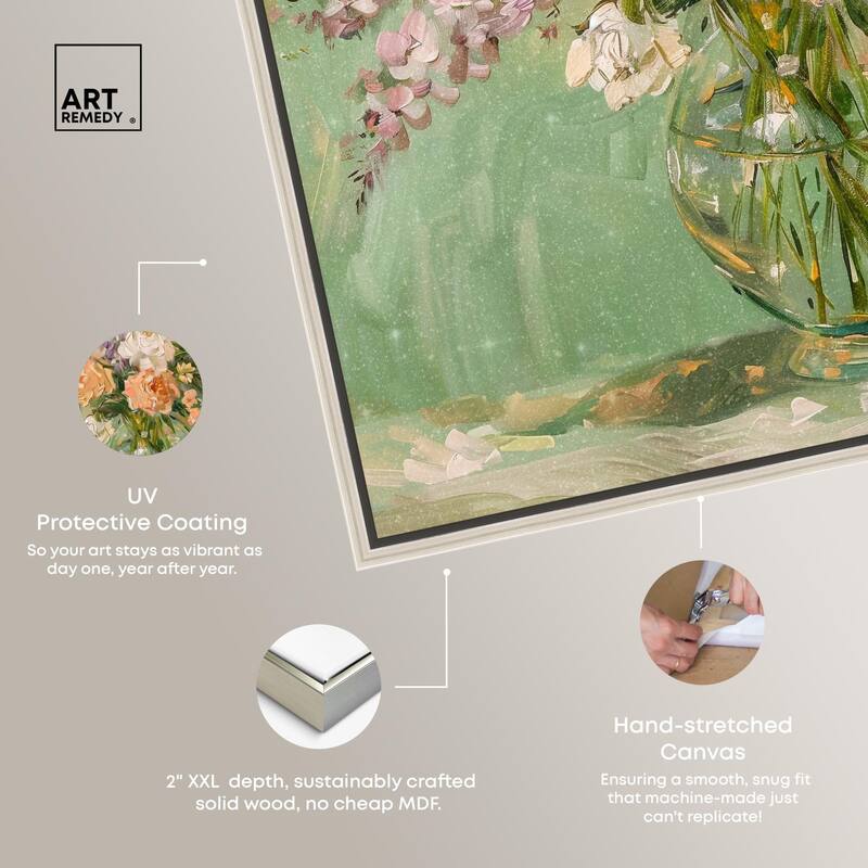 Vase and Greenery Canvas by Art Remedy