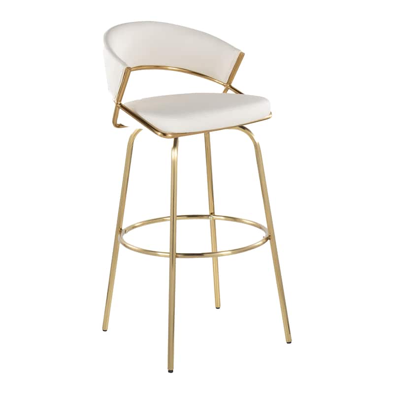 Silver Orchid Tatyana 30" Fixed-Height Bar Stool with Metal Legs (Set of 2)