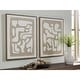preview thumbnail 1 of 7, Signature Design by Ashley Waldett Beige/White Wall Art (Set of 2)