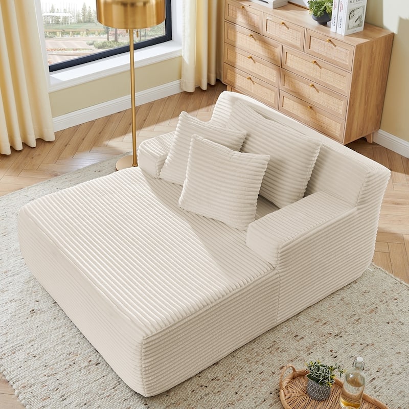 Modern Velvet Fabric Single Lazy Sofa Lounge Chair