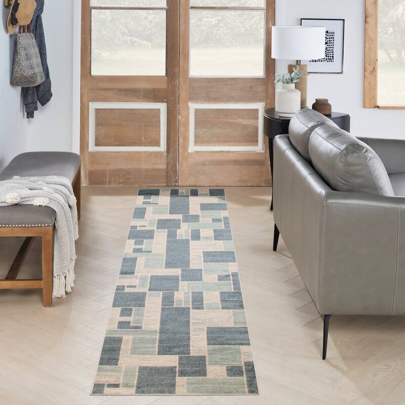 Nourison Astra Machine Washable Paneled Area Rug