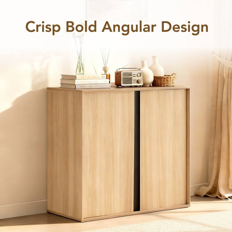 Spruce & Spring 31.5" Modern Industrial Sideboard Cabinet Storage Cabinet