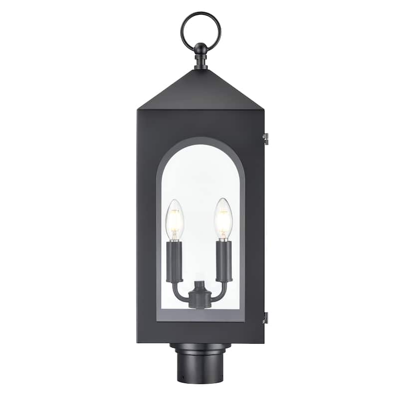 Millennium Lighting Bratton 2 Light Outdoor Post Lantern in Powder Coat Black - Powder Coated Black