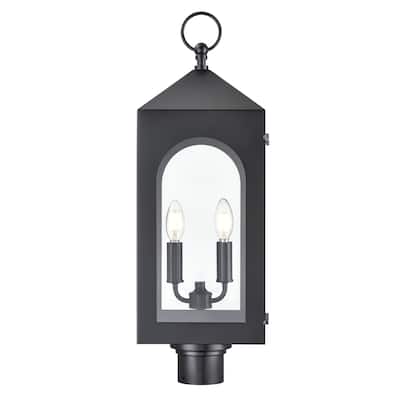 Millennium Lighting Bratton 2 Light Outdoor Post Lantern in Powder Coat Black