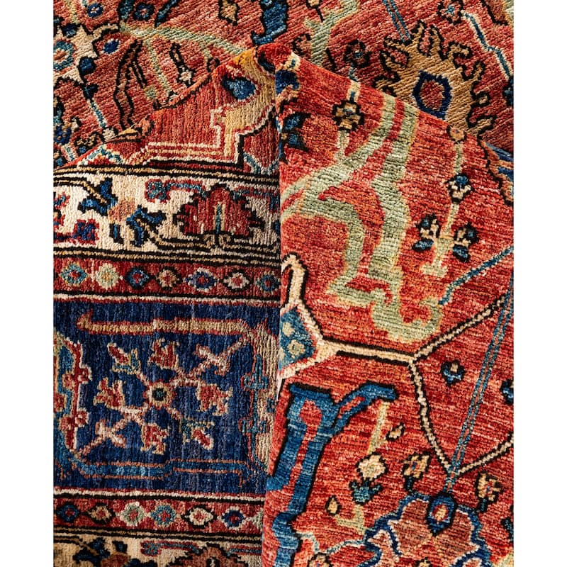 Serapi One-of-a-Kind Hand-Knotted Area Rug - Red - 8' 0" x 9' 10"