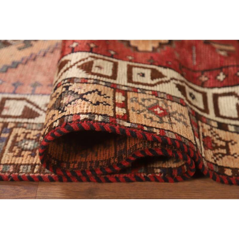 Hand Knotted Oriental 100% Wool Carpet Traditional Geometric Red Lori Area Rug - 7' 10'' X 4' 0''