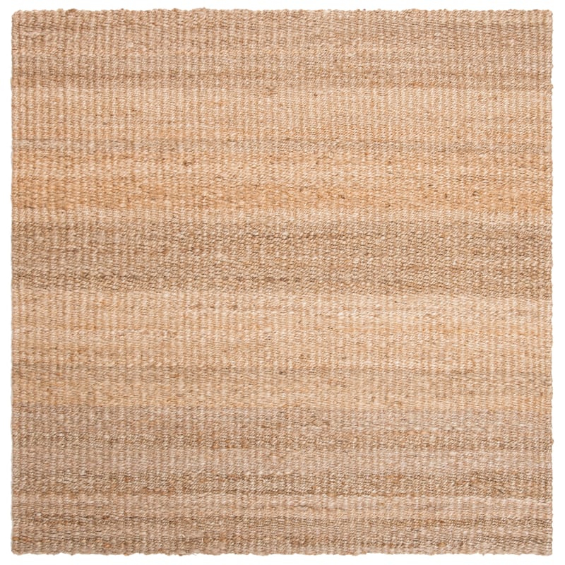 SAFAVIEH, Handmade Natural Fiber Valery Casual Solid Jute Rug - 5' Square - Natural