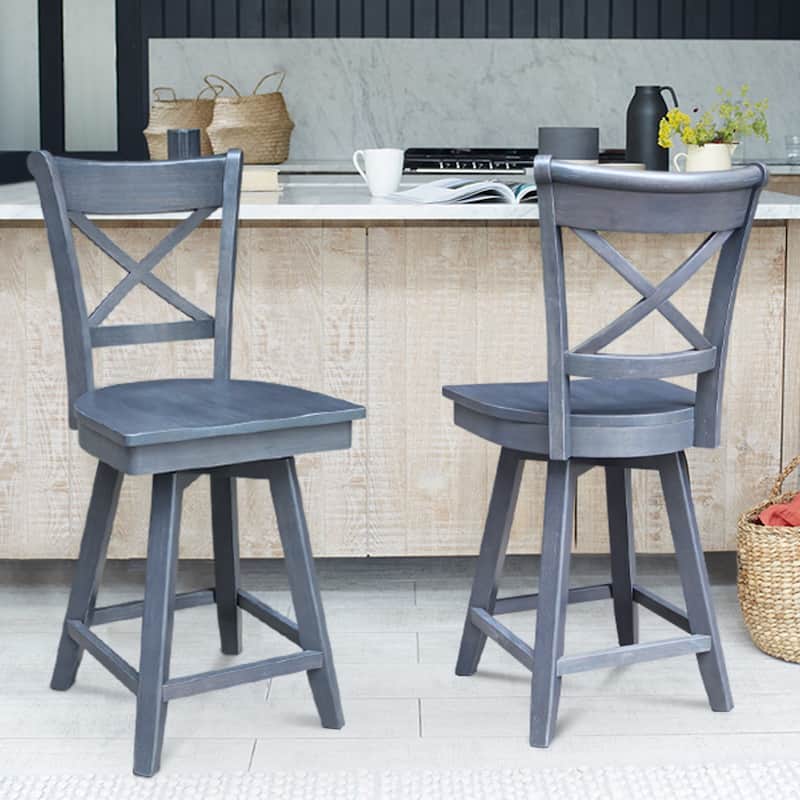 Charlotte Counter Height Stool with 24 in. H Swivel Seat