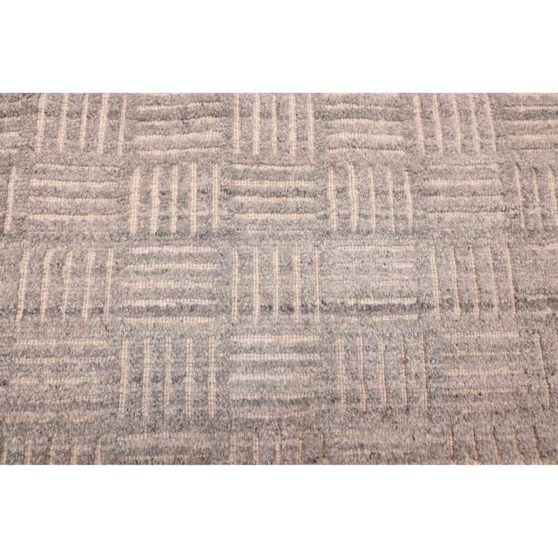 ECARPETGALLERY Hand Loomed Elysian Grey Rug - 8'1 x 10'0