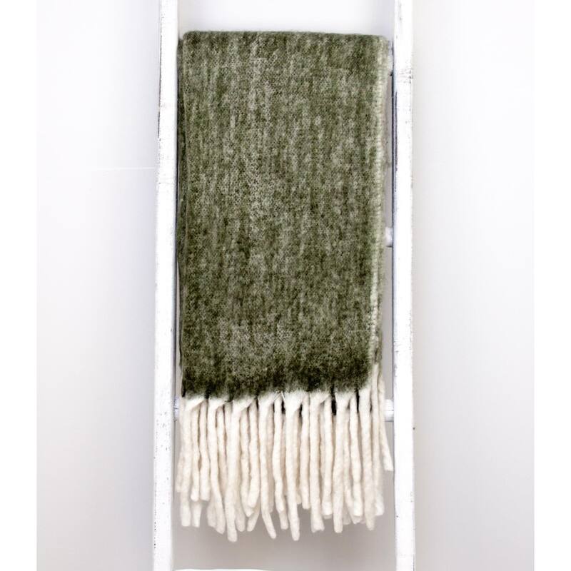 Super Soft Gray Soft Solid Color Handloomed Throw Blanket