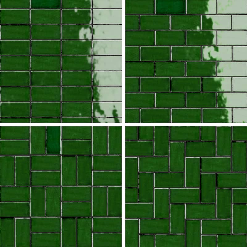 Merola Tile Viva Antic Verde 3" x 6" Ceramic Wall Tile