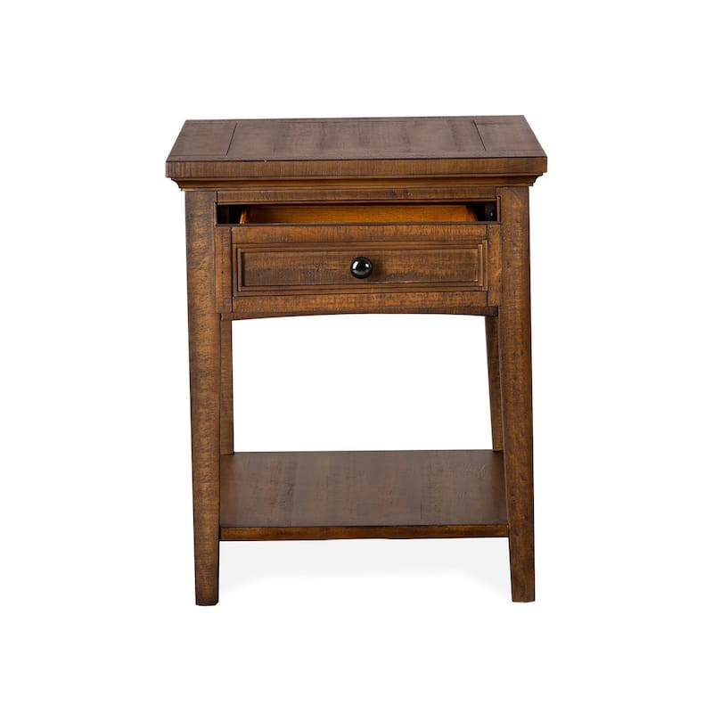 Magnussen Home Bay Creek Toasted Nutmeg Rectangular End Table - 20''W x 26''D x 24''H