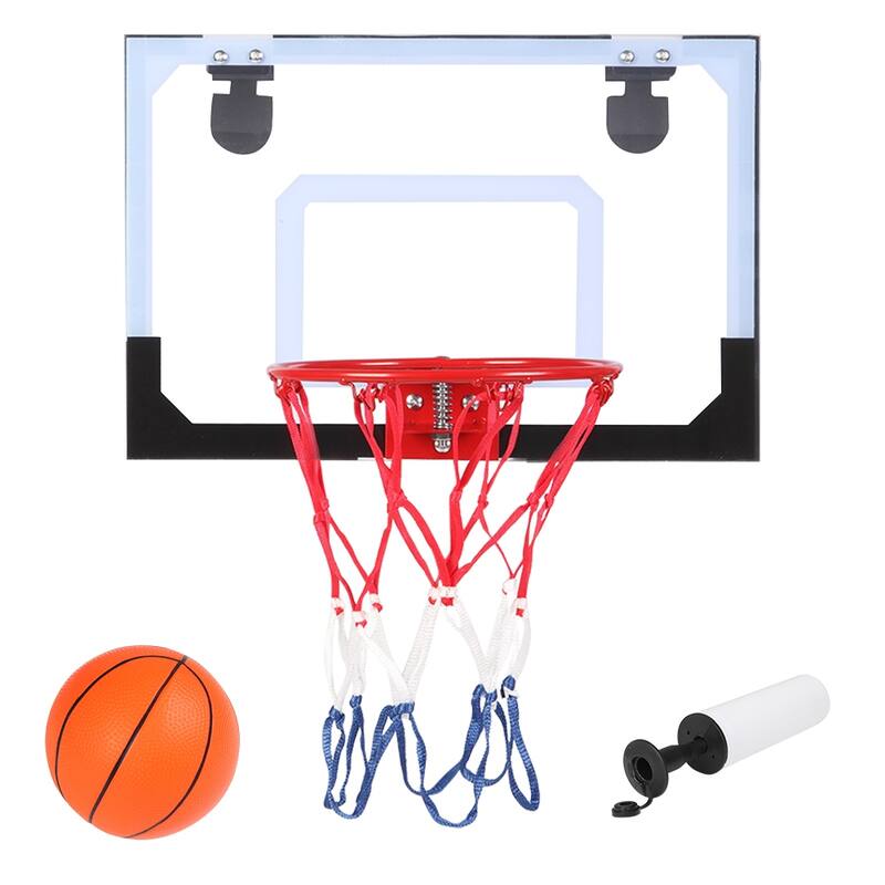 Mini Wall Mounted Basketball Hoop, Backboard Toy for Kids & Adults - Black