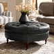 preview thumbnail 1 of 25, HULALA HOME Idalia Traditional Genuine Leather Ottoman with Caster Wheels and Solid Wood Legs