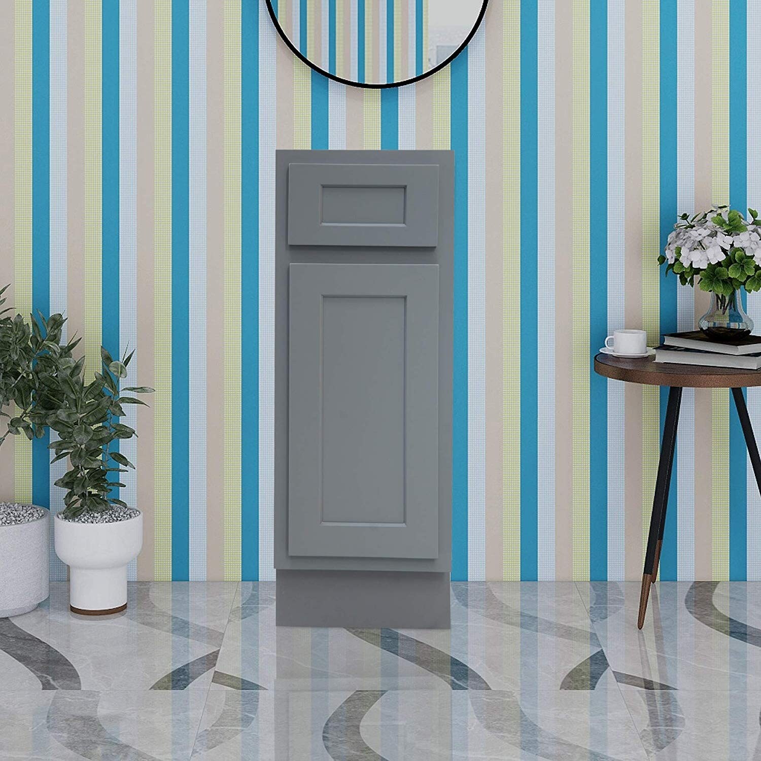 Vanity Art 15 Inch Bathroom Vanity Base Cabinet Single Right Offset Solid Wood Small Bathroom Storage Floor Cabinet Overstock 16150638 Brown