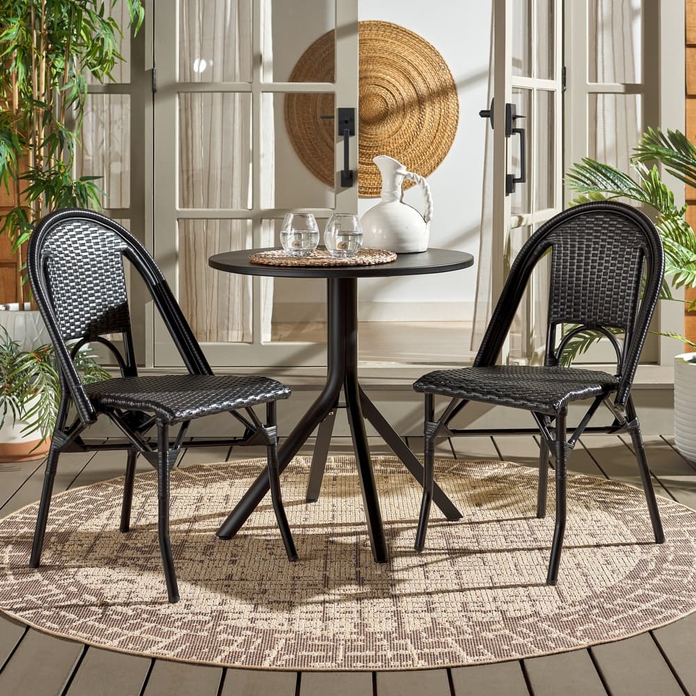 SAFAVIEH Outdoor Patio Furniture Torino Side Chair (Set of 2) - 21"W x 20"D x 33"H
