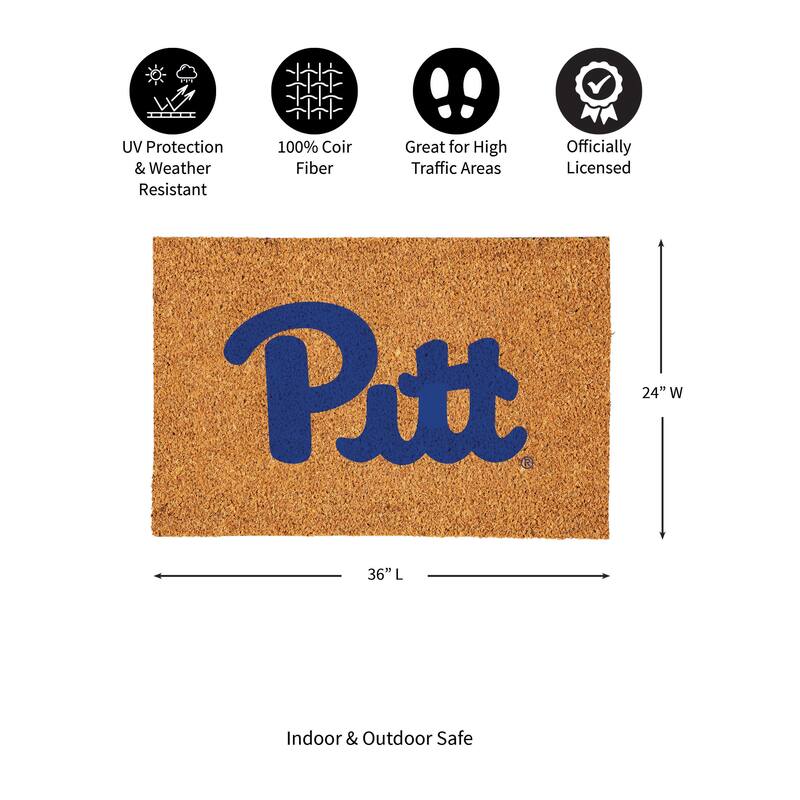 University of Pittsburgh Full Color Indoor/Outdoor Coir Mat