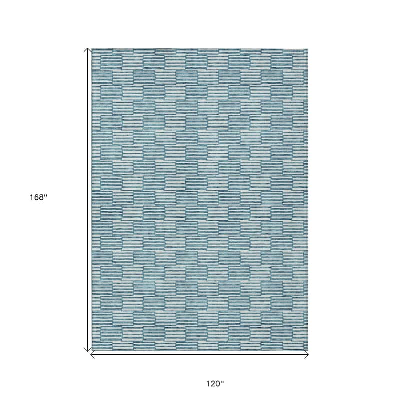 HomeRoots Geometric Transitional Rectangle Outdoor Rug