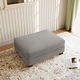 preview thumbnail 19 of 56, Modern Corduroy Fabric Oversized Accent Ottoman