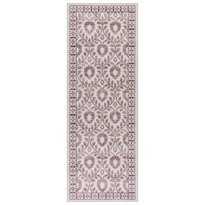 Gertmenian Crystal Print Soft Flat Pile Polyester Slip Resistant Washable Indoor Printed Area Rug Collection