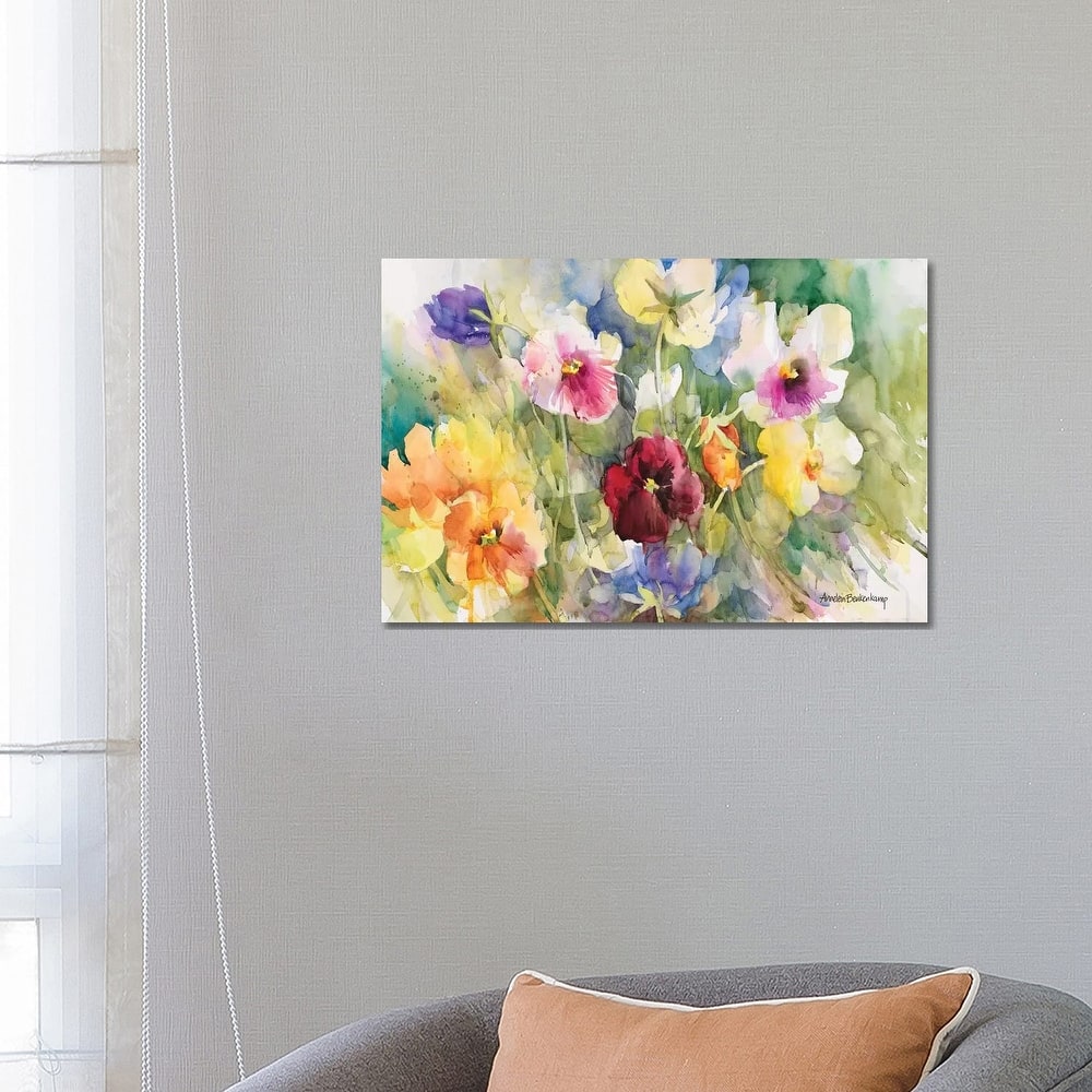 iCanvas "Pansies Posing" by Annelein Beukenkamp Canvas Print