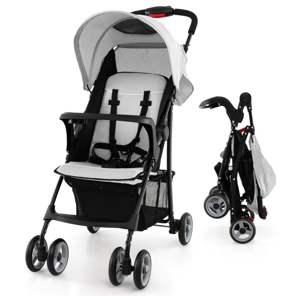 Costway Foldable Lightweight Baby Stroller Travel Pushchair 5-Point - See Details