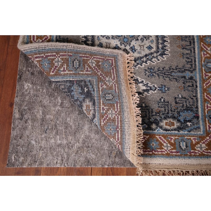 Gray Viss Oriental Runner Rug Hand-Knotted Wool Carpet - 2'7"x 8'0"