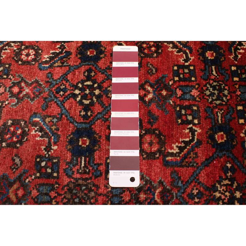 ECARPETGALLERY Hand-knotted Andelz Red Wool Rug - 3'5 x 9'7