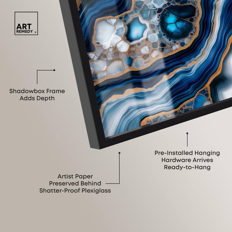 Azure Alveoli I Shadowbox by Art Remedy