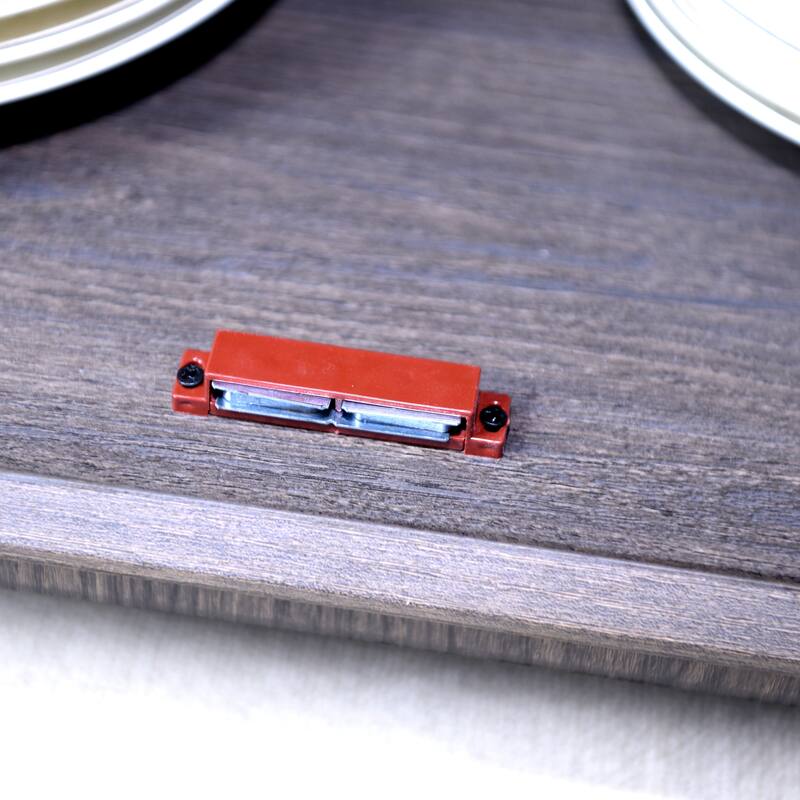 Anmytek 49" Brown Mirrored Door Sideboard Buffet Cabinet with Adjustable Shelves Spacious Storage for Living Room Kitchen