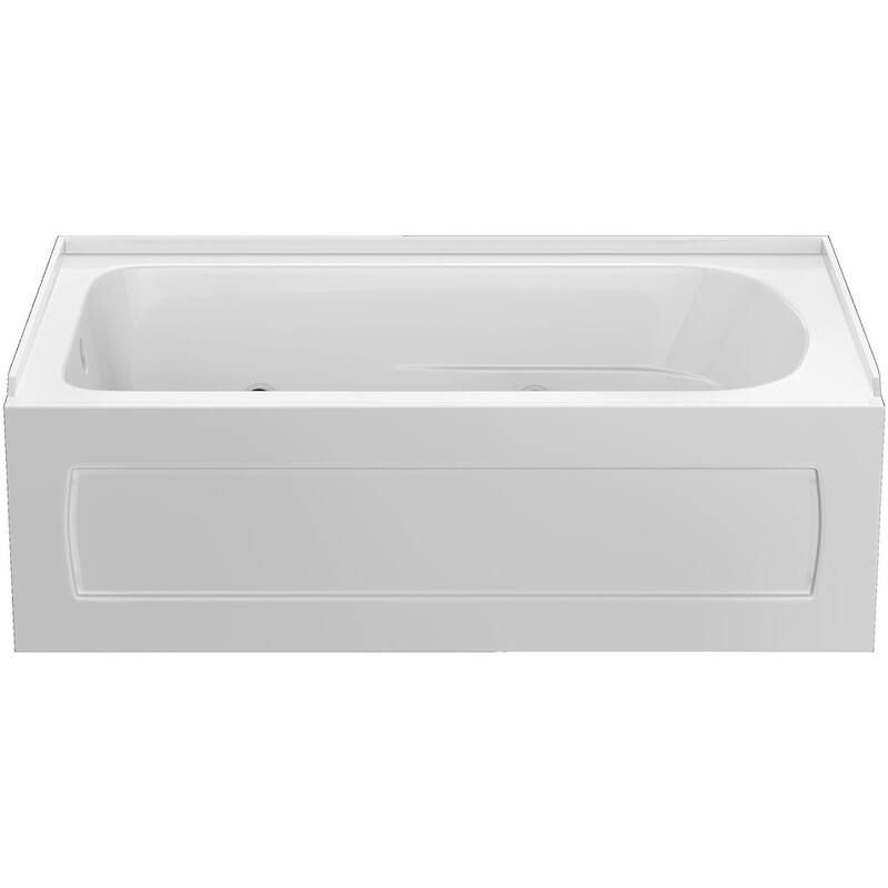 PROFLO Hillsboro Three Wall Alcove Acrylic Whirlpool Tub with Left