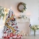 preview thumbnail 38 of 53, 6ft or 7ft Artificial Snow Flocked Christmas Tree with Metal Stable Stand Base for Indoor and Outdoor Holiday Decoration