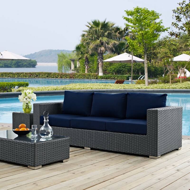Sojourn Outdoor Patio Sunbrella® Sofa - Canvas Navy
