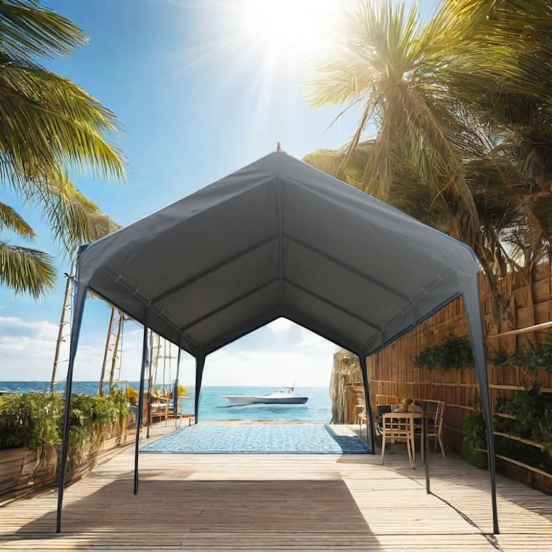20 ft. W Heavy Duty Roof Portable Carport