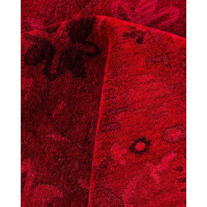 Overdyed, One-of-a-Kind Hand-Knotted Area Rug - Orange - 9' 2" x 12' 2"
