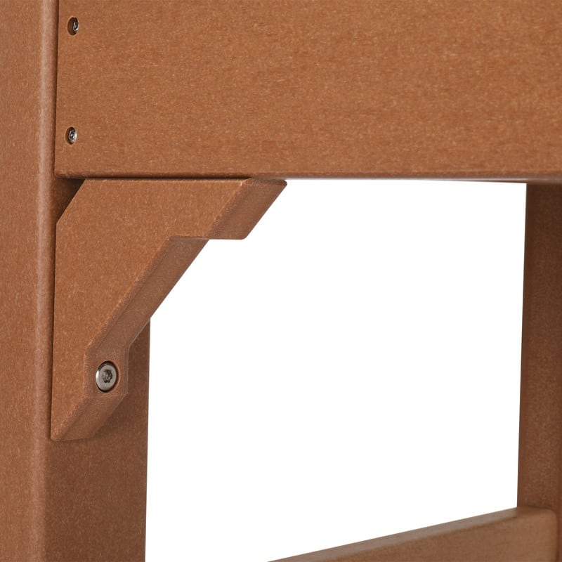 49 in. Garden Plastic Teak Color Bench