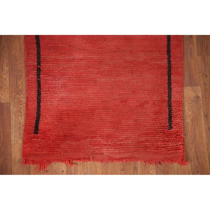 Moroccan Oriental Antique Area Rug Hand-knotted Wool Carpet - 2'7" x 5'9"