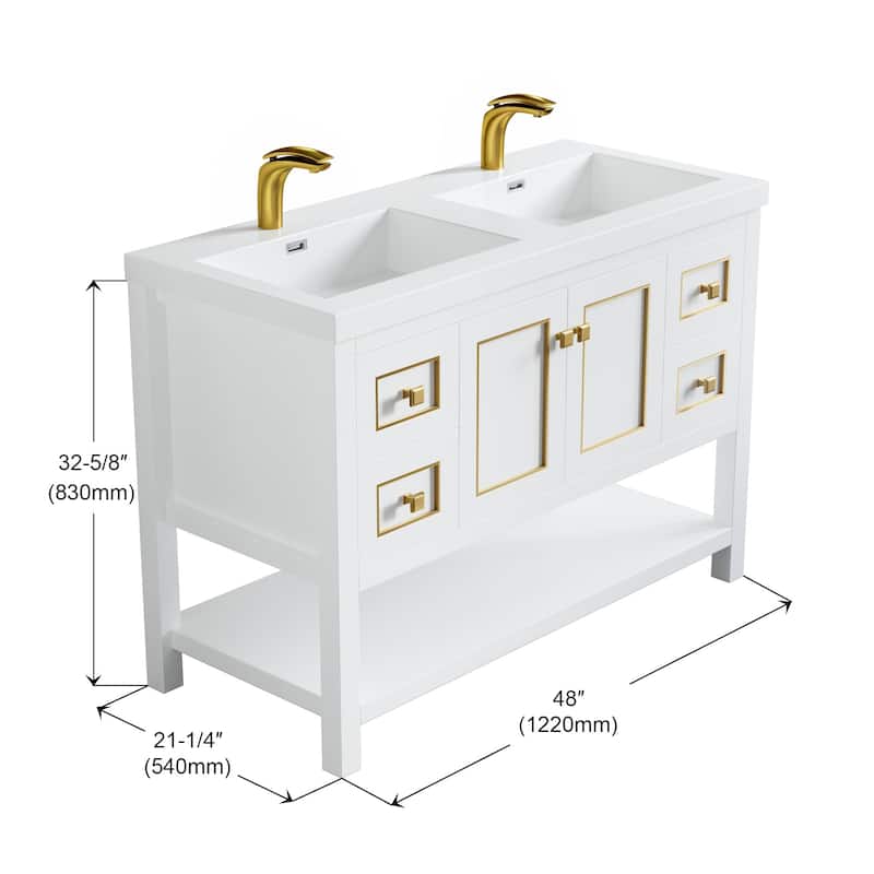 Davis 48" Double Bathroom Vanity Set