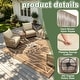 preview thumbnail 51 of 81, Rope Woven Patio Conversation Set with Swivel Chair & Settee Cushions