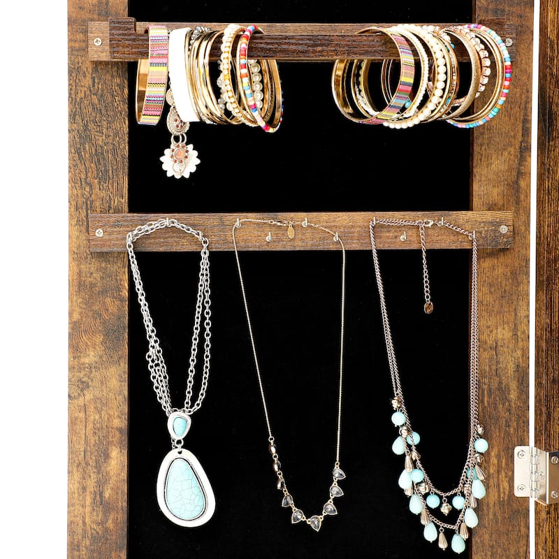MDF Jewelry Storage Mirror Cabinet With LED Lights