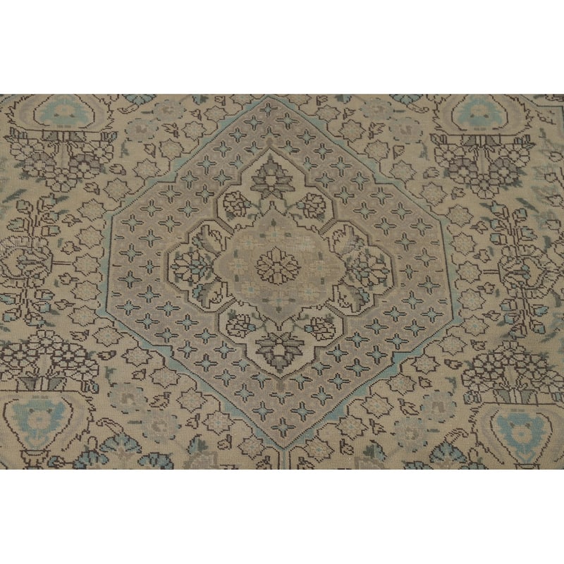 Tabriz Vintage Persian Area Rug Handmade Traditional Wool Carpet - 8'3" x 11'2"