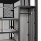 preview thumbnail 5 of 14, Black Full Size Metal Loft Bed with Wardrobe, Desk and Storage Shelves for Bedroom