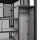 preview thumbnail 5 of 9, Full Size Metal Loft Bed with Wardrobe, Desk, Storage Shelves & Stairs, Space-Saving Design with Guardrails for Kids, Black