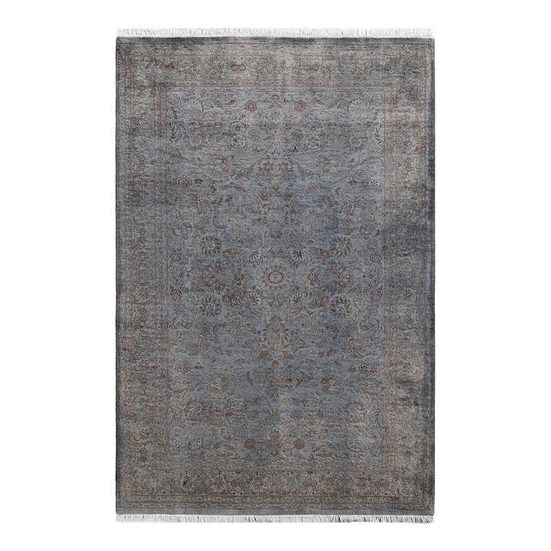 Contemporary Overdyed Wool Hand Knotted Area Rug - 4' 3" x 6' 4"