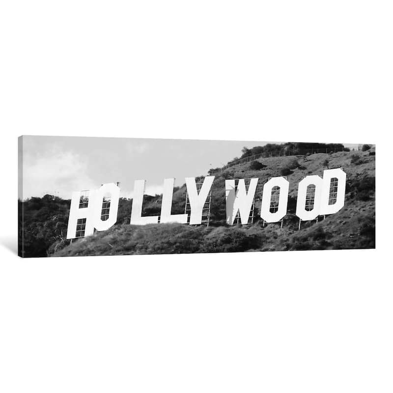 iCanvas ''Hollywood Sign in Black & White''